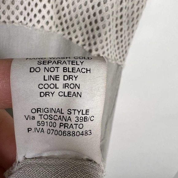 CONTESSA TERESA Lagenlook Boho Cotton Linen Blend Dress M Tan Made in Italy - Picture 9 of 9